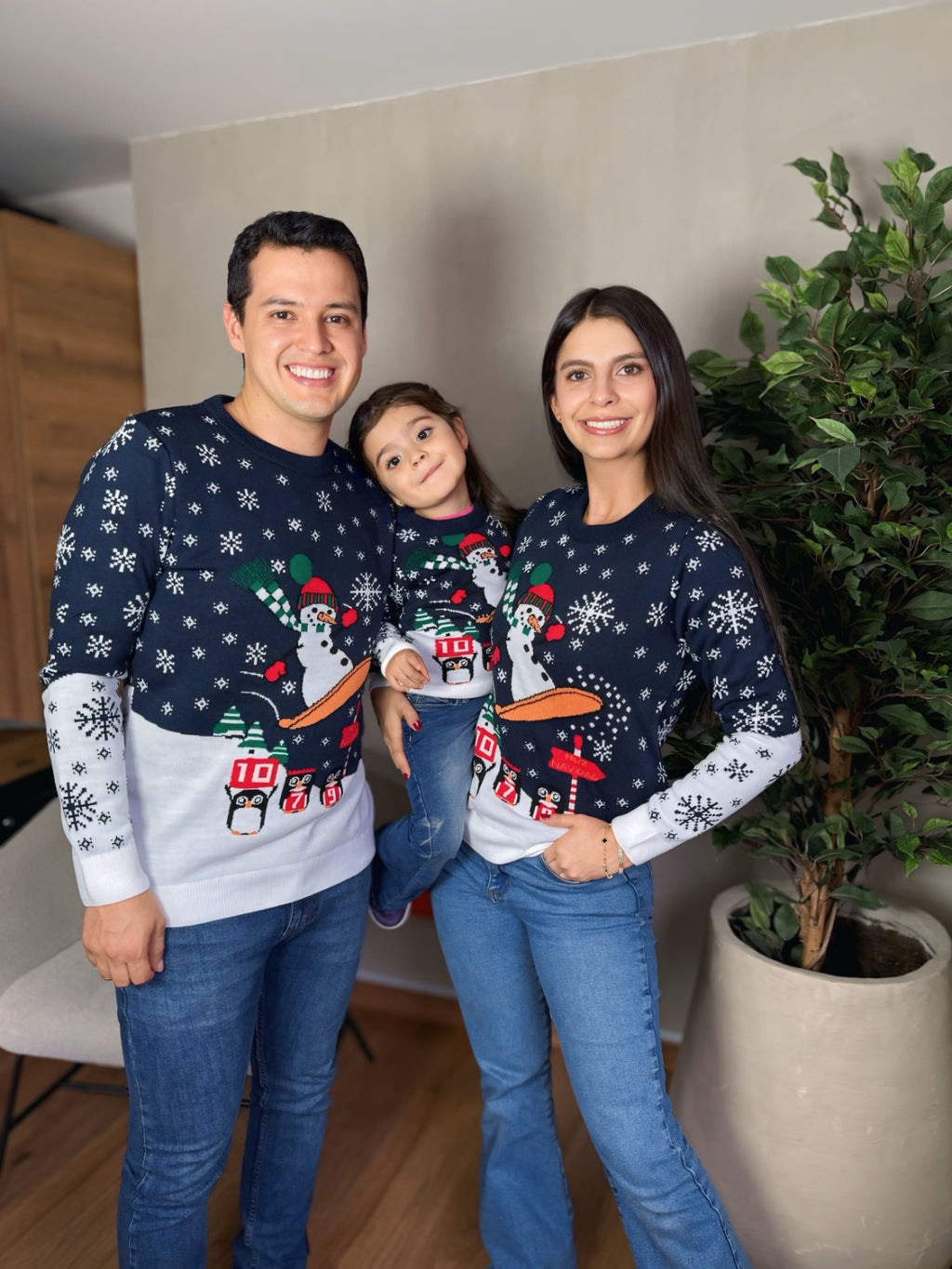 Saco Navideño Tejido Rojo y Blanco Diseño Monoesquí | Soulan Store