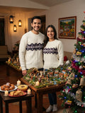 Saco Navideño Tejido Blanco Diseño Merry Christmas | Soulan Store